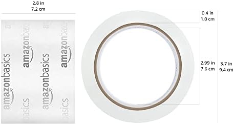 Amazon Basics 2.83 Inch Wide Packing Tape, Fits 3-Inch Dispensers, Crystal Clear, Low Odor, for Moving, Storage, Shipping and Sealing Boxes, 54.6 Yards, 6-Pack