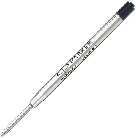 Parker Quinkflow Ballpoint Pen Ink Refill, Medium Tip, Black