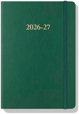 Wykeham's Executive 2026-27 Daily Journal Planner – Customization Available – Mid-Year Academic Diary – July 2026 to June 2027 (Racing Green, 8.5"×5.5")