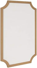 Kate and Laurel Holbrook Modern Scalloped Fabric Pinboard, 24 x 36, Gold, Decorative Bulletin Board for Wall