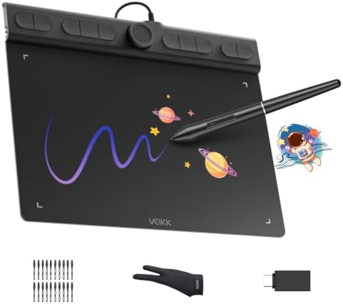 VEIKK VK850 8x5 Inch Digital Drawing Graphics Tablet with Battery-Free Pen