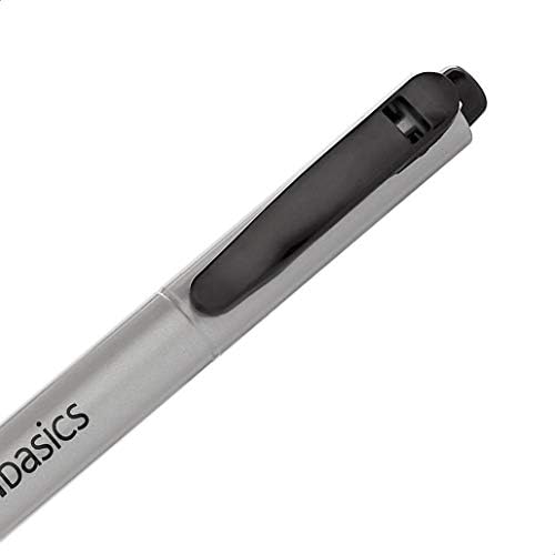 Amazon Basics Retractable Permanent Markers, Quick Drying Fade Resistant Ink, Versatile Art Supplies for Drawing, Black, 12 Count