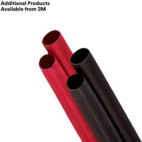 3M Heat Shrink Heavy-Wall Cable Sleeve ITCSN-0800-6'-Black-12-3 Pc Pks, Tamper Evident Bag, 6 in Length pieces, (Pack of 3)