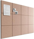 Bumusty 48"x 36" Large Felt Bulletin Board Tiles, Terracotta