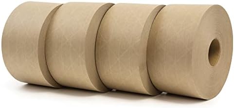 CURBY IPG IPG Water-Activated Tape, 2.76" x 328 ft, Tan, 4-Pack