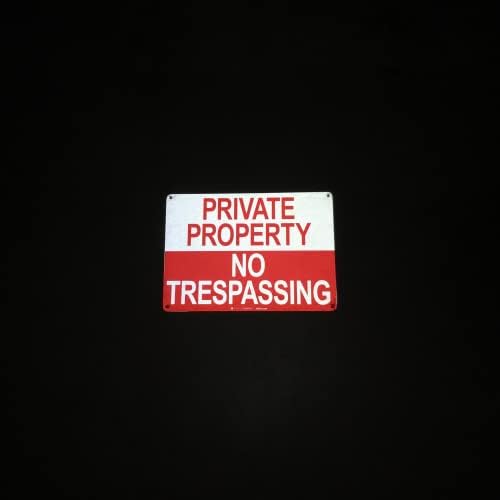 TRADESAFE Private Property No Trespassing Sign, Quick Install Aluminum Safety Sign, Light Reflective, UV-Resistant, Waterproof, 14” X 10” No Trespassing Signs Private Property