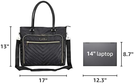 Kenneth Cole REACTION Chelsea Quilted Chevron 15" Laptop & Tablet Business Tote with Removable Shoulder Strap