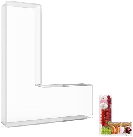 13.8" Extra Large Acrylic Letter Charcuterie Board Box, Reusable Fillable Letter Cake Candy Dish Display Serving Tray for Birthday Anniversary Party Decoration (L)