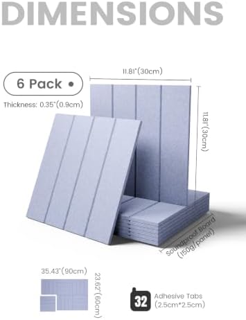 Fluxynara Felt Bulletin Board & Cork Board Alternative, Soft Periwinkle
