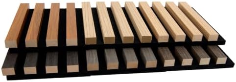 Art3d Soundproof Wood Slat Wall Panel, 6 x 4.7 in, 6 Sample Packs, 6 Colors