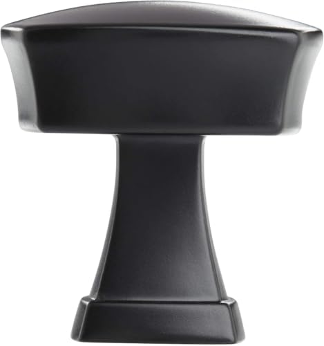 Amerock 10 Pack 1-1/4" Square Stature Matte Black Cabinet Knob