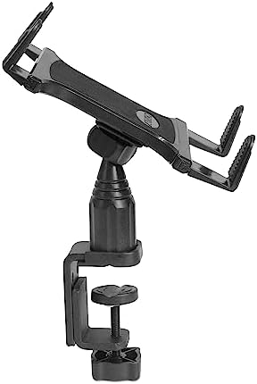 ARKON Heavy Duty Table Desk Tablet Mount with 4 inch Arm and C Clamp Base for