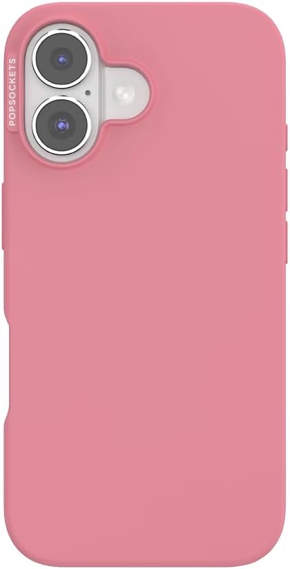 PopSockets iPhone 16 Phone Case with MagSafe, Wireless Charging Compatible, Pink - Putty