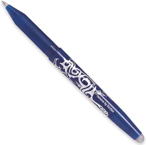 Pilot Frixion Heat/Friction Erasable Rollerball Pen FR7 - Medium Line 0.7mm Tip Nib - Wallet Pack of 5 - Blue