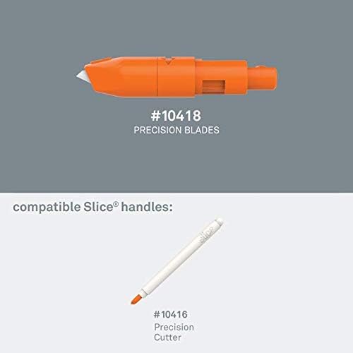 Slice 10418-CS Micro-Ceramic Blade for Slice Precision Cutter, 10416 Replaceable Blade, Lasts up to 11x Longer Than Metal, Blade Cartridge for Hobby Knife, Safer Cutting (24 Pack)