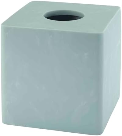 Nicole Miller - Tissue Box Cover, Resin Countertop Accessories, Dorm Room Essentials (Kendall Collection, Oasis)