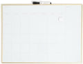 U Brands Dry Erase Calendar White Board, 24" x 18", Gold Aluminum Frame