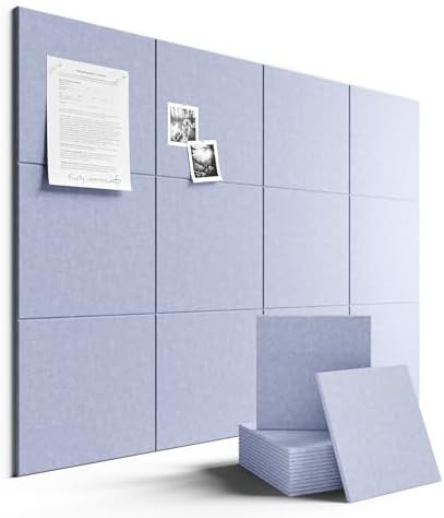 Fluxynara Felt Bulletin Board & Cork Board Alternative, Soft Periwinkle