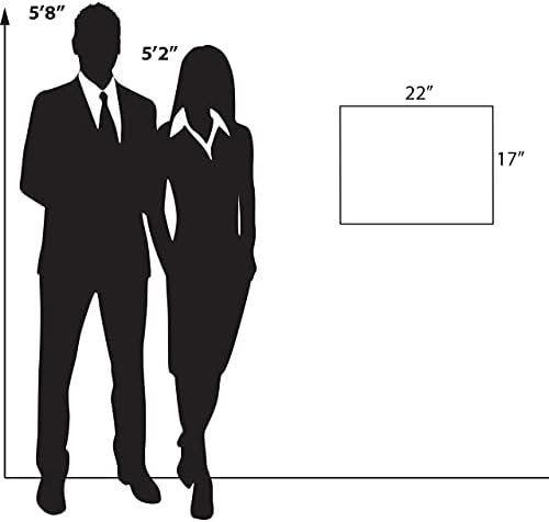 Azar Displays 122038 22-Inch W by 17-Inch H Wall Mount Acrylic Frame Pack of 10 - Clear Acrylic Wall Frame with Sticky Back - Floating Wall Sign Holder - Adhesive Office Sign - Frameless Picture Frame
