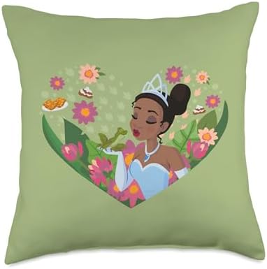 Disney Princess Tiana Kiss Heart Throw Pillow