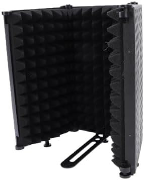Foldable Soundproof Vocal Booth 3 Panel Desktop Isolation Booth for Podcast Studio Recording (3 panel)