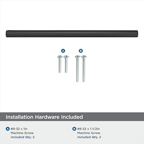 Amerock 10 Pack 6-5/16" Bar Pulls Matte Black Drawer Pull