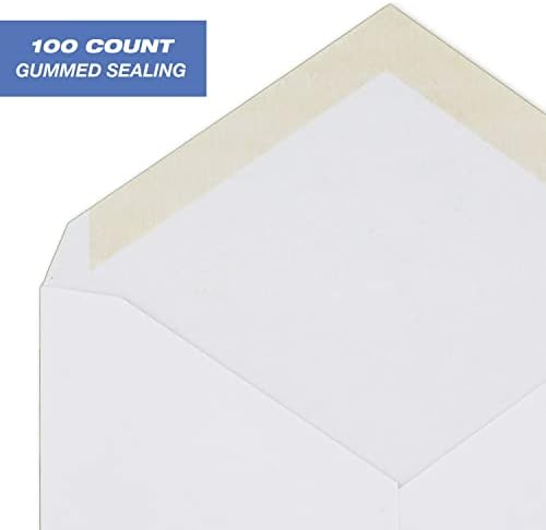 Mead Standard A2 Invitation Envelopes, Gummed Closure, 4-3/8" X 5-3/4", Premium 24-lb Paper, White, 100 per Box (CO198) (Pack of 2)