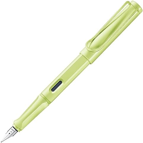 LAMY safari springgreen - Fountain Pen with ergonomic grip & polished Left-Handed steel nib (LH) in size M - ideal for any Writing & Calligraphy - including LAMY T 10 blue cartridge
