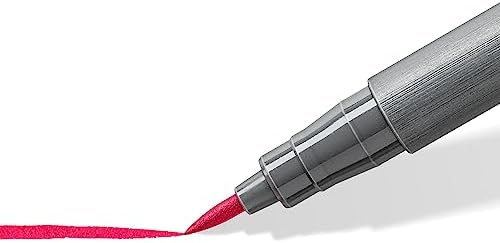 STAEDTLER Pigment Arts Brush Pen, Pastel Colours, Pack of 12 Pens, 371 C12-2