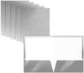 Better Office Products 2 Pocket Glossy Laminated Metallic Silver Paper Folders, Letter Size, 25 Pack, Paper Portfolios, Box of 25