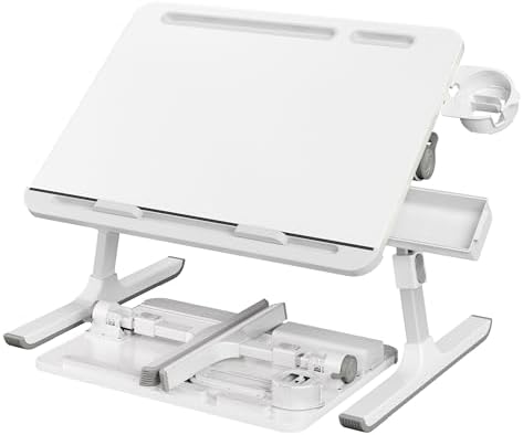 SONGMICS Bed Laptop Desk, Foldable, Adjustable Height, 15.7 x 22 Inches