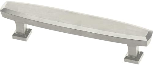 Franklin Brass 10 Pack Brushed Nickel Cabinet Handles 3-3/4 inch (96mm) Kitchen Cabinet Handles and Drawer Pulls for Cupboards and Dressers |Beveled