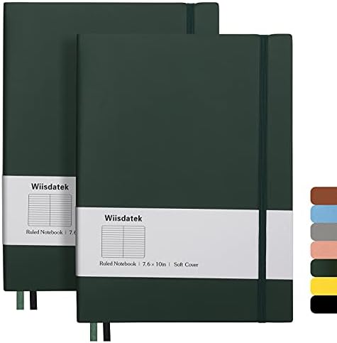 College Ruled Notebook B5, Total 376 Numbered Pages 7.6'' x 10''(GREEN)