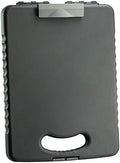Officemate Deluxe Tablet Clipboard Case, Letter and A4 Size, Interior Organizer Compartments, Tablet Holder Straps, Carry Handle, Charcoal