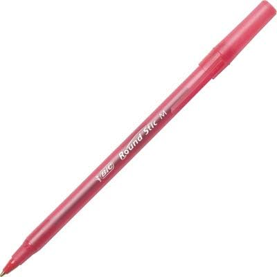 BIC Round Stic Xtra Life Ball Pen, Medium Point (1.0 mm), Red, 12-Count