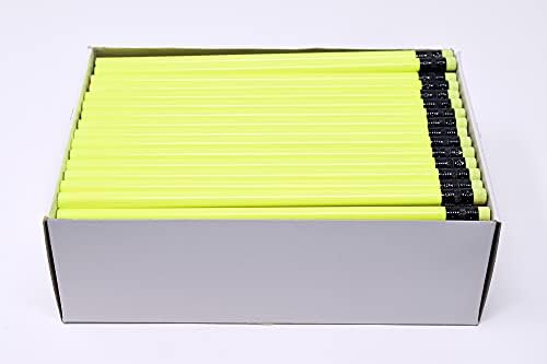 Pencil Guy Blank Neon Round Pencils, Neon Yellow