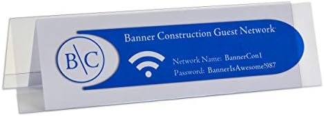C-Line Plastic Name Tent Holders, 2-1/2 x 8-1/2 Inches, Clear, Pack of 25 (87597)
