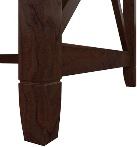 Bush Home Key West 60W Modern Farmhouse L Shaped Desk in Bing Cherry, 60-Inch Corner Computer Table for Home Office Workspace