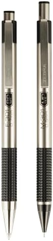 Zebra Pen STEEL M-301 & F-301 Retractable Ballpoint Pen & Pencil Set, 2-Pk