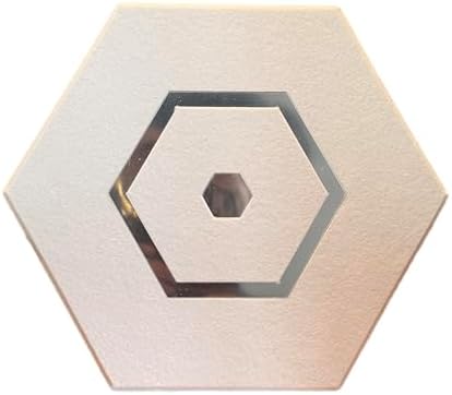 Decorative Wall Acoustic Panel. 12 x 10 x 0.4 inches with an artisan mirror design or floral design (Mirror-Design)