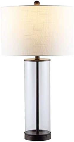 JONATHAN Y Collins Glass Table Lamp 29.25", Oil Rubbed Bronze/Clear