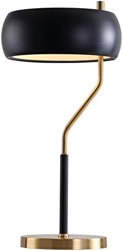 JONATHAN Y Oskar Desk Lamp Mid-Century Modern Task 22.5", Black/Brass Gold