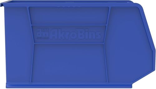 Akro-Mils 30260 AkroBins Plastic Storage Bins, 18"x11"x10", Blue, 6-Pack