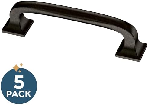 Franklin Brass (5-Pack) – Soft Iron Cabinet Handles, 3 Inch Hole Center, Pulls for Drawers, Kitchen Cabinet Door, Dressers | Lombard