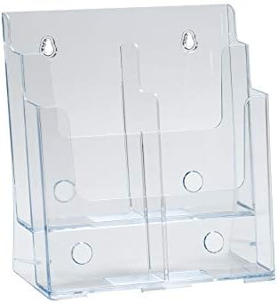 Azar Displays 252381 Two-Tier Four-Pocket Trifold Brochure Holder