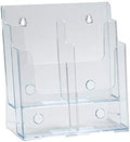 Azar Displays 252381 Two-Tier Four-Pocket Trifold Brochure Holder