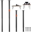VEVOR Adjustable Table Legs, 24-40 in Round Steel Furniture Legs, 1200 lbs Max Load Heavy Duty, Quick Installation, Ideal for Home Office Desk DIY, Coffee Dinner Bar Tables, Workbenches, 4 PCS, Black