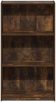Furinno Basic 3-Tier Book Shelf with Open Shelves, Amber Pine