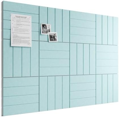 Bumusty 48" x 36" Large Cork Board Alternative, Aqua Blue
