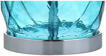 JONATHAN Y Juliette Modern Faceted Glass Table Lamp 26.5", Moroccan Blue